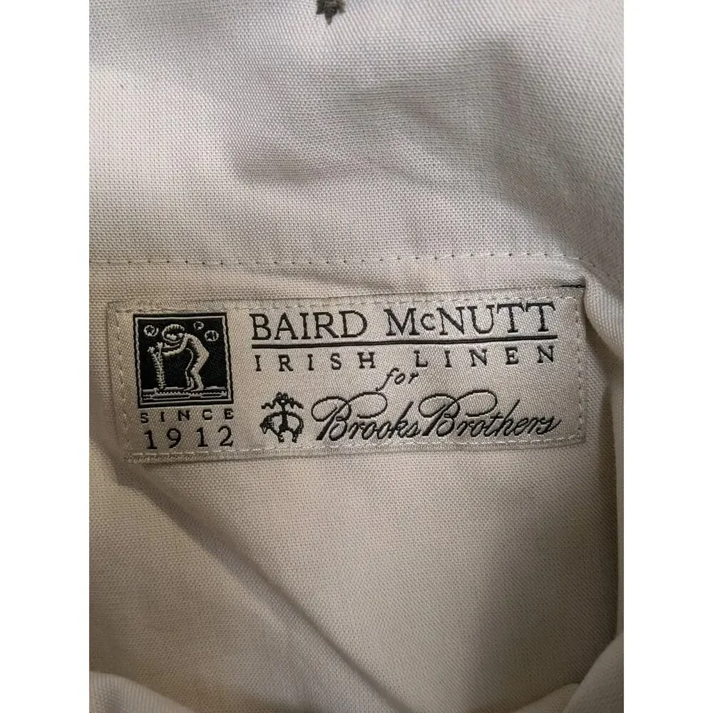 Brooks Brothers 1818 Madison 100% Linen Baird McNutt Dress Pants Men 36x30 Navy
